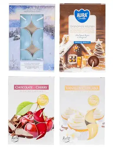 Duft-Teelichter Levandeo 24er Set mit Weihnachtsdüften