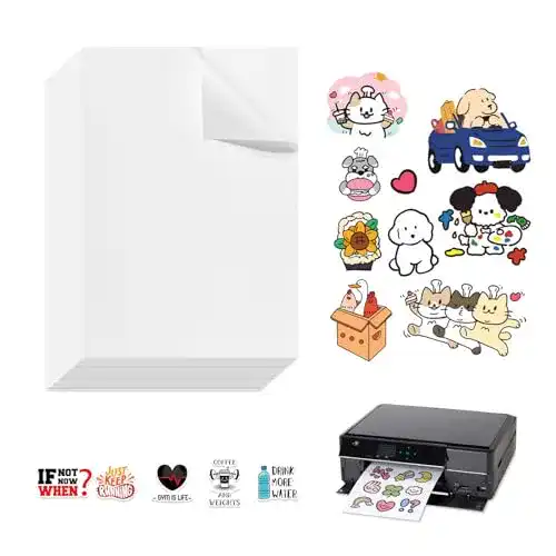 Luboxin Sticker-Papier A4 30 Blatt Bedruckbare Klebefolie