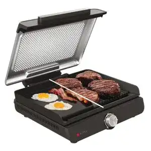 Elektro-Tischgrill mit Deckel Ninja Sizzle für Indoor-Grillen