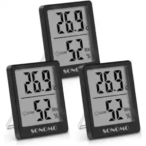 Hygrometer SONOMO Thermo-Hygrometer Set mit 3 digitalen Geräten