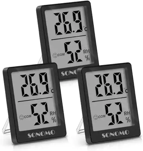 Hygrometer SONOMO Thermo-Hygrometer Set mit 3 digitalen Geräten