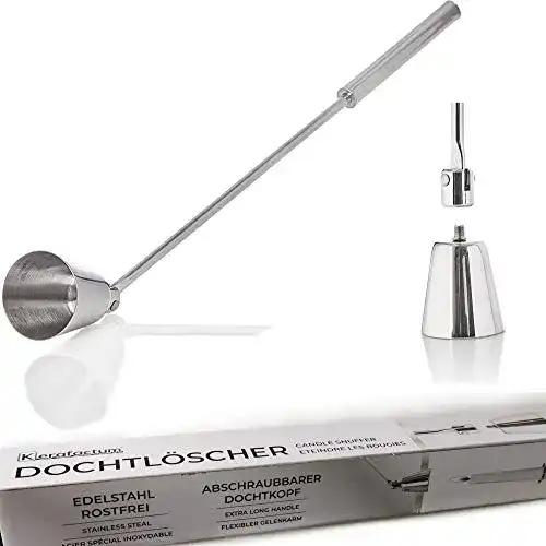 Kerzenlöscher aus Edelstahl mit Knickgelenk für sicheres Löschen von Kerzen