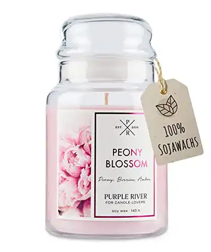 Kerze im Glas von Purple River – Peony Blossom Duftkerze