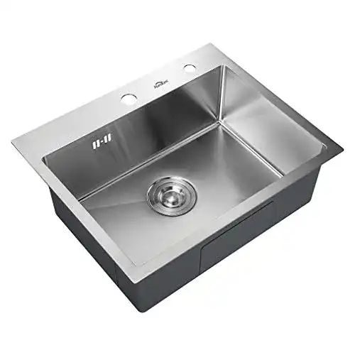 Edelstahlspüle Auralum rechteckig 55×45 cm für Küche