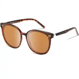 Duco Sonnenbrille Vintage Runde Polarisierte mit UV-Schutz