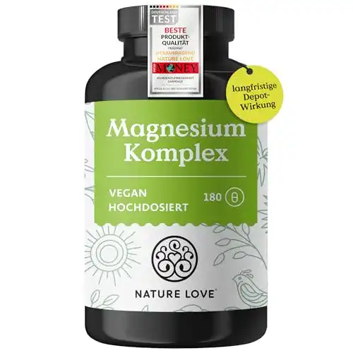 Magnesium Kapseln Nature Love Magnesium Komplex 180 Kapseln