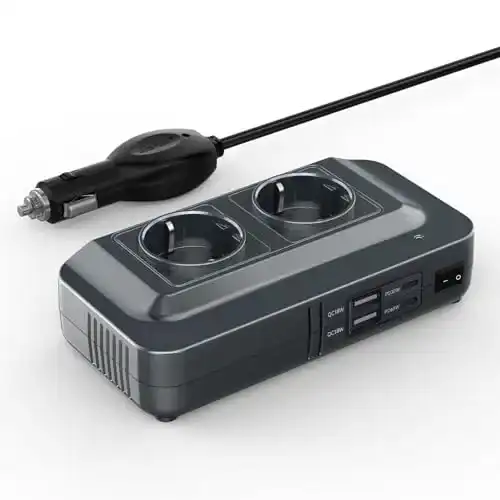 Kfz-Wechselrichter Bestek 200W 12V auf 230V mit USB-Ladeanschlüssen