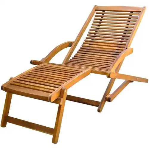 Deckchair vidaXL Holzliege für Garten und Terrasse