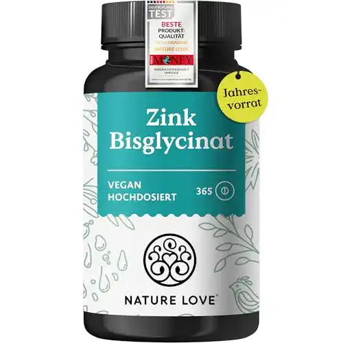 Zinktabletten Nature Love Zink, 365 Tabletten, hochdosiert