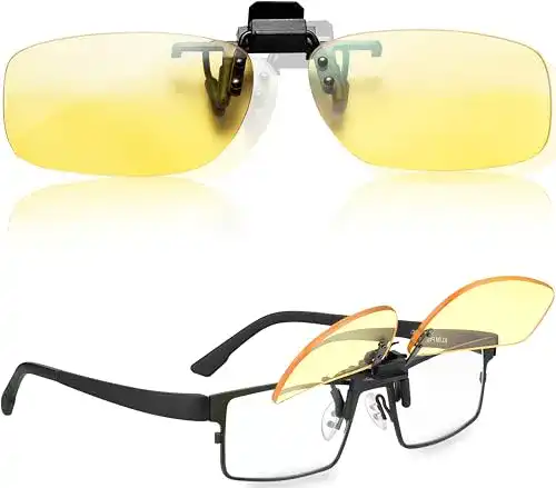 Blaulichtfilter-Brille Klim OTG Clip-On Gläser für Bildschirmarbeit