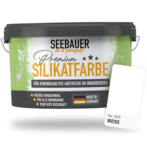 Silikatfarbe Seebauer diy Weiß für Innenanwendungen