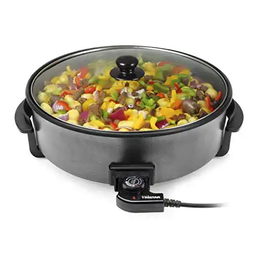 Tristar Partypfanne Multifunktionale Pfanne mit 7,5 Litern und 40 cm Durchmesser