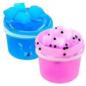Fluffy Slime Meanju 2 Pack Set zum Selbermachen von Schleim