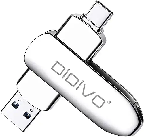 DIDIVO USB C Stick 128GB – USB C Flash Laufwerk mit 2 in 1 Funktion