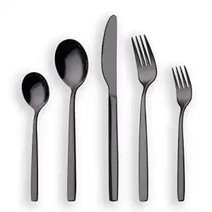 Berglander 30-teiliges schwarzes Besteckset aus Titanium