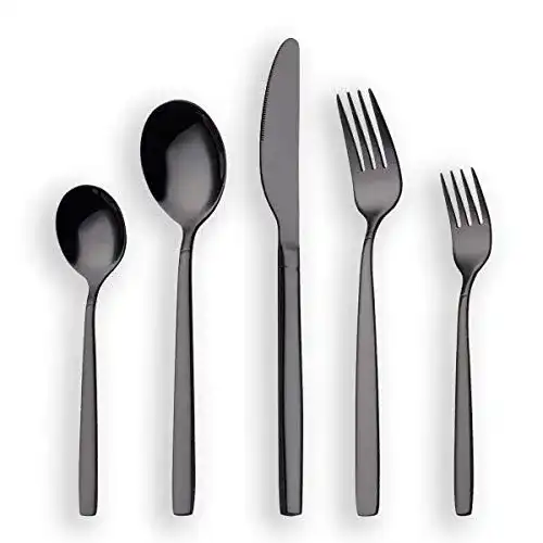 Berglander 30-teiliges schwarzes Besteckset aus Titanium