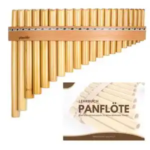 Panflöte Plaschke Instruments aus Südtirol, Holz-Riemen Design, 20 Töne