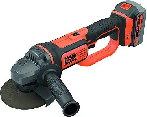 Akku-Winkelschleifer von Black+Decker BCG720M1 mit 18 V Lithiumbatterie