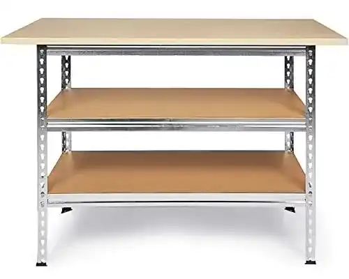 Werkbank Ondis24 Uwe 120cm mit Metallregal und Werktisch