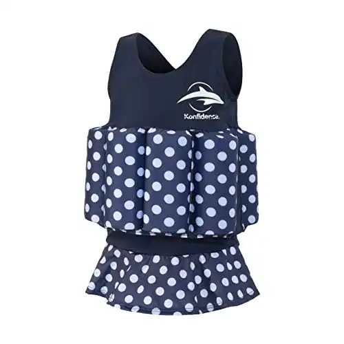 Badeanzug mit Schwimmhilfe Konfidence für Kinder 1-2 Jahre Blau
