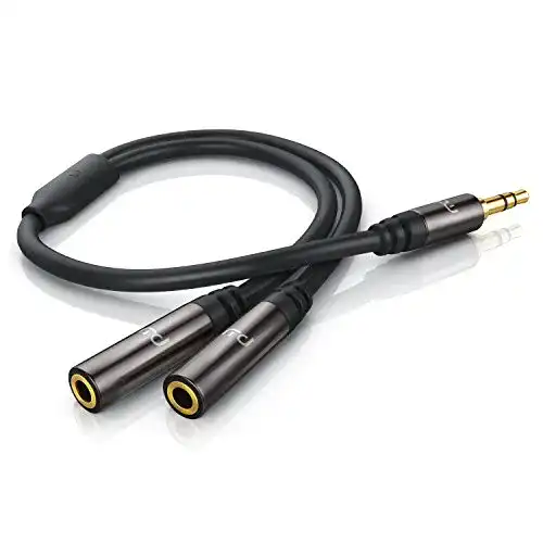 Kopfhörer-Splitter CSL Computer Uplink 0,15m Audio Klinke