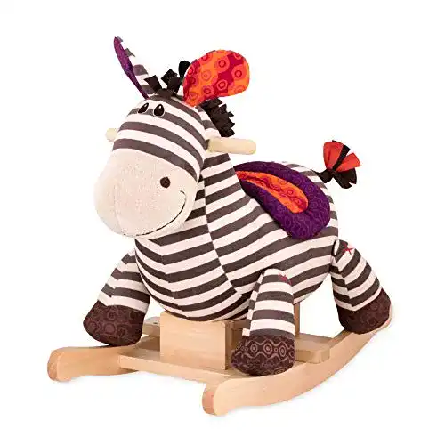 Schaukelpferd Zebra aus weichem Plüsch von B. toys