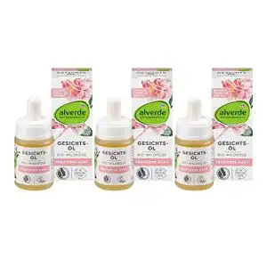 Alverde Gesichtsöl Wildrose für trockene Haut im 3er Pack (3x15ml)