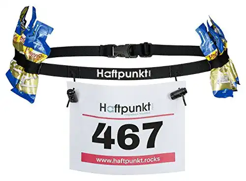 Startnummernband mit Haftpunkt und 6 Gel Haltern zur Befestigung