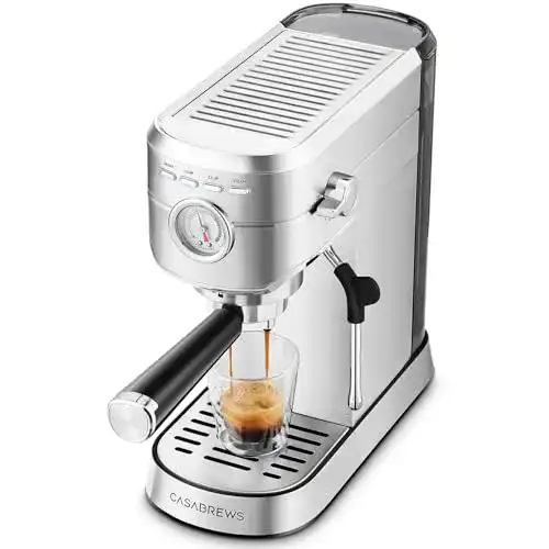 Kaffeemaschine für Singles Casabrews Espresso Siebträgermaschine 20 Bar