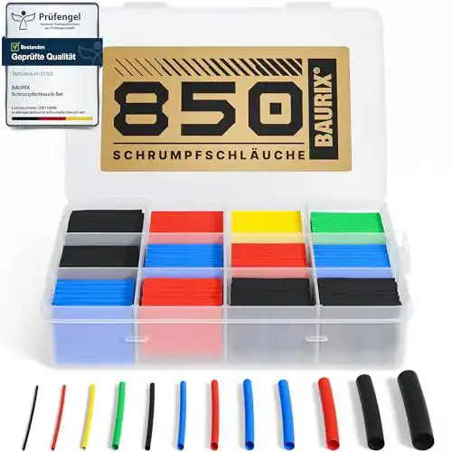 Schrumpfschlauch Set von BAURIX – Sortiment farbige Schrumpfschläuche