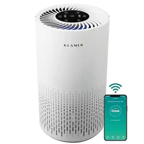 Luftreiniger KLAMER 300i mit HEPA Filter und CADR für Räume bis 50 m²