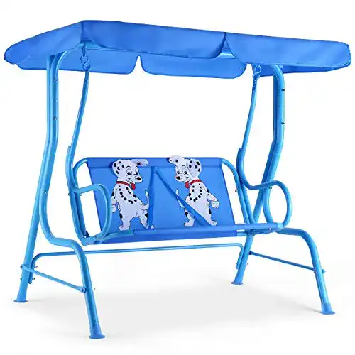 COSTWAY Hollywoodschaukel 2-Sitzer für Kinder im Garten