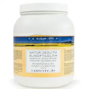 Zeolith-Pulver Vanterre 1400g Klinoptilolith mit 6µm Partikelgröße