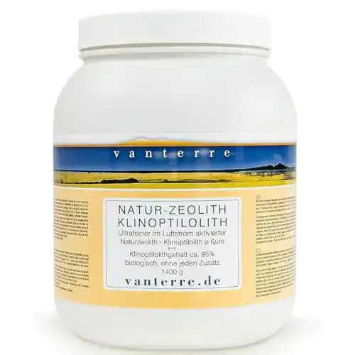 Zeolith-Pulver Vanterre 1400g Klinoptilolith mit 6µm Partikelgröße