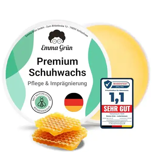 Schuhwachs Emma Grün Farblos für Lederpflege und Schuhpflege