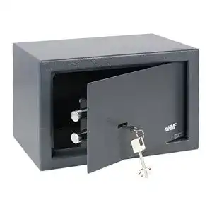 Tresor HMF 49200-11 Safe mit Schlüssel, Möbel, 31 x 20 x 20 cm