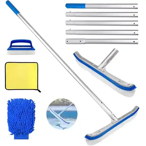 Poolbürste Riridamai mit 180 cm Aluminiumstiel zur Reinigung