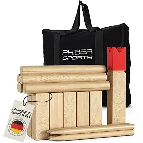 Kubb Phiber-Sports Wikinger Spiel aus Holz in hochwertiger Ausführung