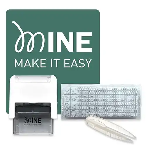 Textilstempel MINE Stamp für Kleidung, Bücher und mehr