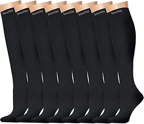 Kompressionsstrümpfe Besilay 8 Paar für Damen und Herren