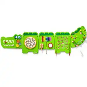 Motorikwand Viga 50346 – Krokodil Wandspiel für Kinder