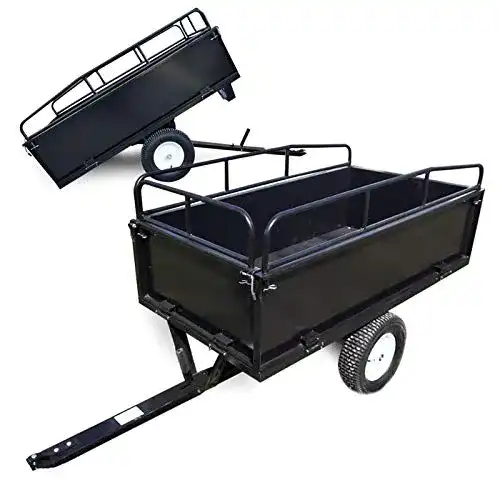 Kippanhänger Wiltec 200 x 78 x 94,5 cm für Rasentraktoren bis 300 kg