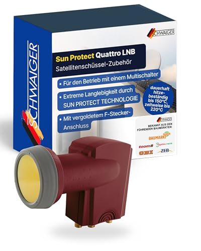 Schwaiger Quattro LNB digital Sun Protect für 4 Teilnehmer
