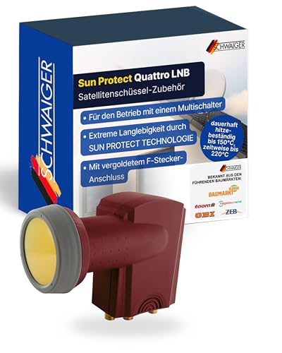 Schwaiger Quattro LNB digital Sun Protect für 4 Teilnehmer