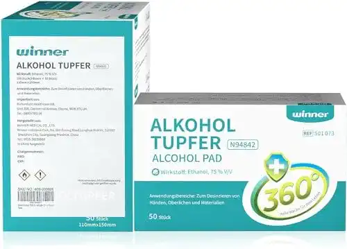 Alkoholtupfer Winner Medical 150 Stück 75% Ethanol, 4-lagig