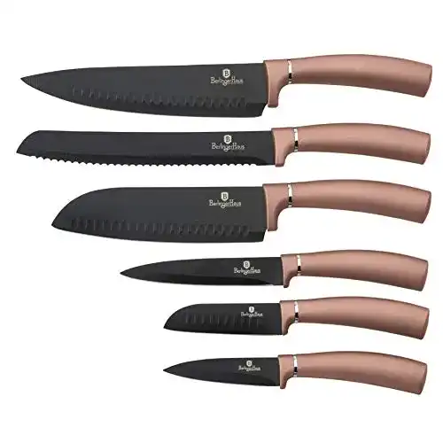 Berlinger Haus Rose Gold 6er-Set Küchenmesser mit Edelstahlklingen