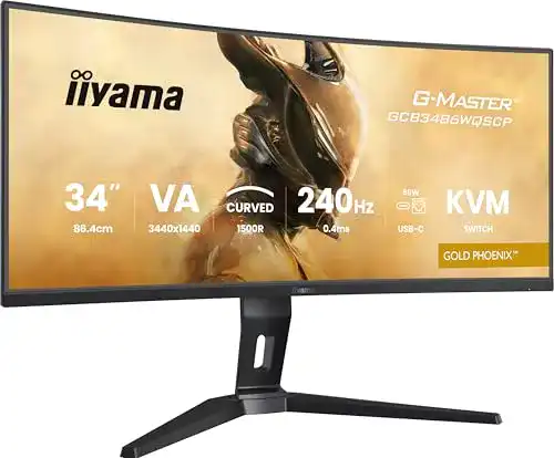 iiyama G-Master Gold Phoenix GCB3486WQSCP-B1 Curved Gaming Monitor