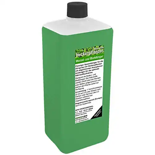 Heckendünger für Heckenpflanzen 1 Liter – Flüssigdünger für Laub- und Immergrüne Hecken