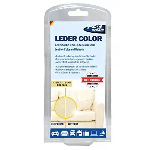 Kunstleder Pflege 1-2-3 Repair Lederfarbe hellbeige für Möbel