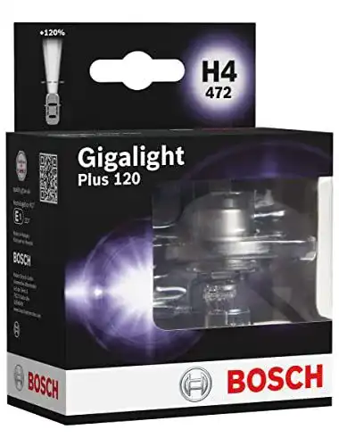 Bosch H4 Plus 120 Gigalight Lampen 12V für verbesserte Sicht